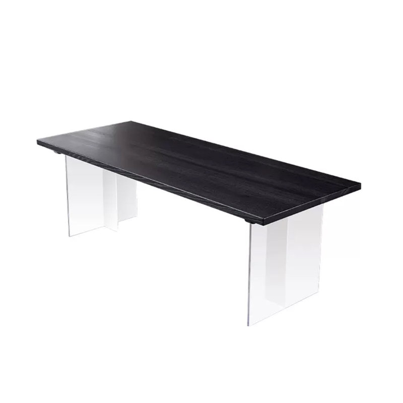 Ash Solid Wood Top Dining Table, 31.49" W x 86.61" L