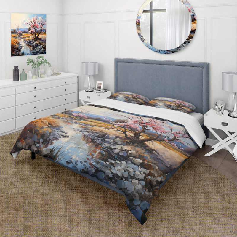 Ensemble de housse de couette en microfibre / polyester , Housse de couette simple + 1 taie décorative stan