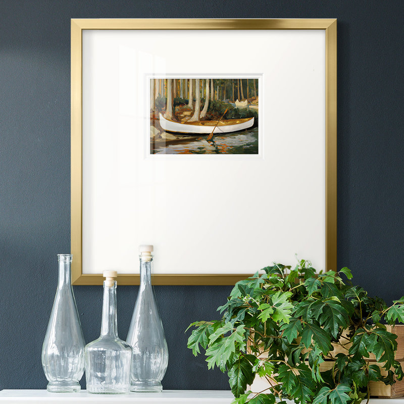 Golden Canoepremium, reproduction encadrée, L 17 po x H 17 po, Papier avec cadre doré