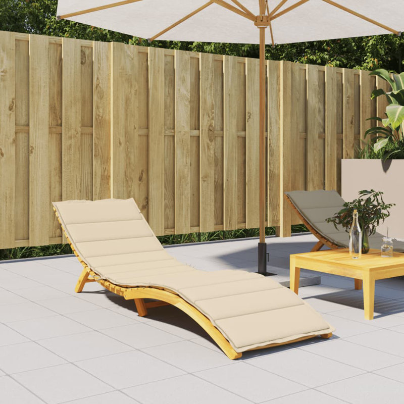 Outdoor Seat / Back Cushion, Beige, 19.7" W x 78.7" D x 1.2" H