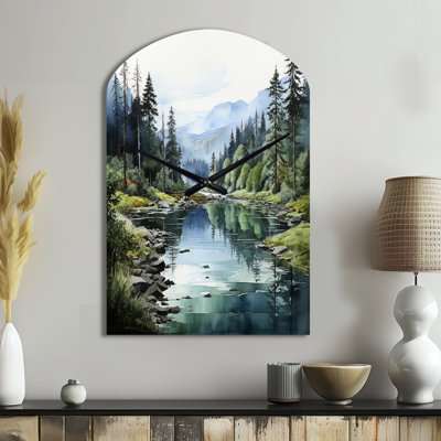 Horloge murale 3D verte et bleue