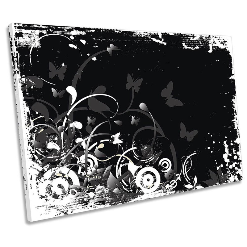 Grunge Abstract Vines - Wrapped Canvas Print, 61cm  H x 91.4cm  W