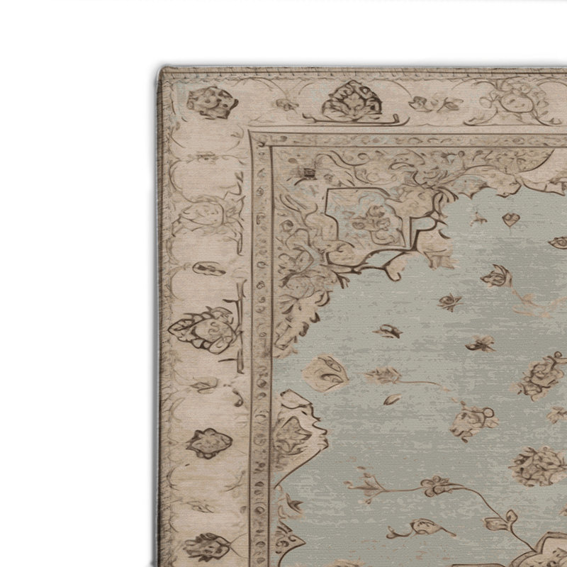 Tapis gris d'intérieur et d'extérieur Tabriz, Rectangulaire 2 pi x 3 pi