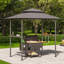 Pavillon de jardin d'extérieur 8 pi x 5 pi avec plateau ventilé à 2 niveaux