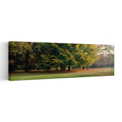 Autumn Scene Munich Germany by Collezione Panoramica - Wrapped Canvas Panoramic Print