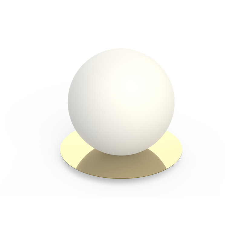 Bola Sphere Globe Table Lamp, Brass, 12.75" H x 14" W x 14" D