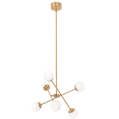 Luminaire suspendu spoutnik 6 lumières Nathir