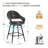 Swivel Upholstered Counter Stool with Curved Back and Metal Frame (Set of 4)-859573964-859573952