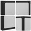 Mckinsey 168mm W x 140mm H Folding / Bi-Fold Framed Tub Door with Frosted Glass
