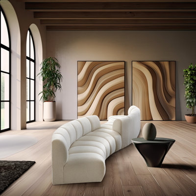 Infinity Upholstered Curved Sectional Symmetrical