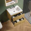 Meuble-lavabo simple 24 po avec dessus en céramique avec trop-plein Derrance, pré-assemblé-2075475025-2025746520