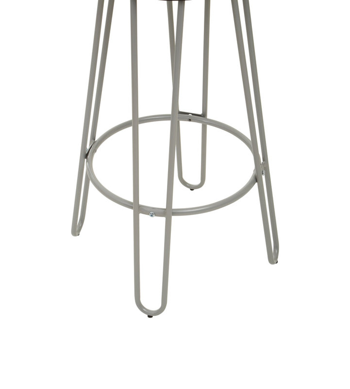 Counter Stool with Metal Frame, Grey