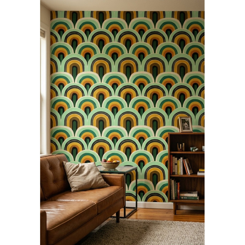 Papier peint moderne Mid-Century, Texturé non collé