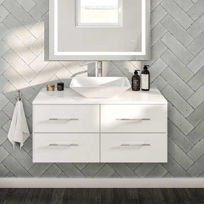 Juarez 36" Wall-Mounted Single Bathroom Vanity Set