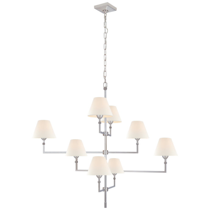 Alexa Hampton Jane Large Offset Chandelier, Polished Nickel