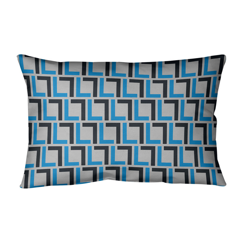 Housse de coussin rectangulaire Carolina Football, Bleu Carolina / blanc / argent, Polyester filé