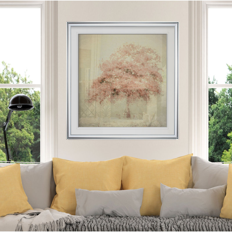 " Bubble Tree ", 16" H x 16" W x 2" D, Silver Framed