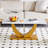 Rectangular Coffee Table with Glass Table Top