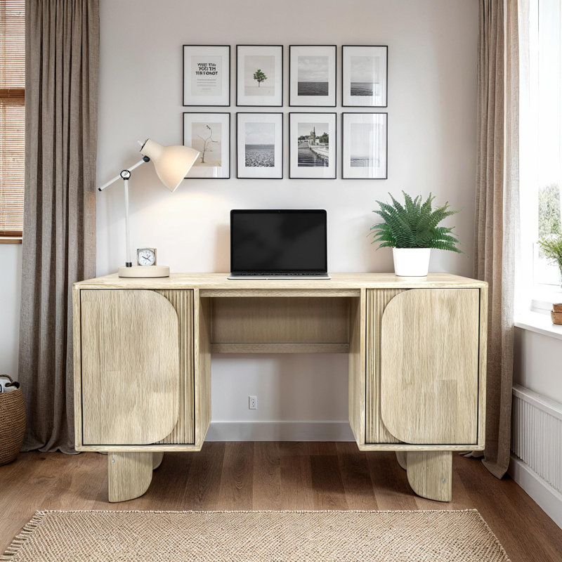 Haru Solid Wood Computer Desk