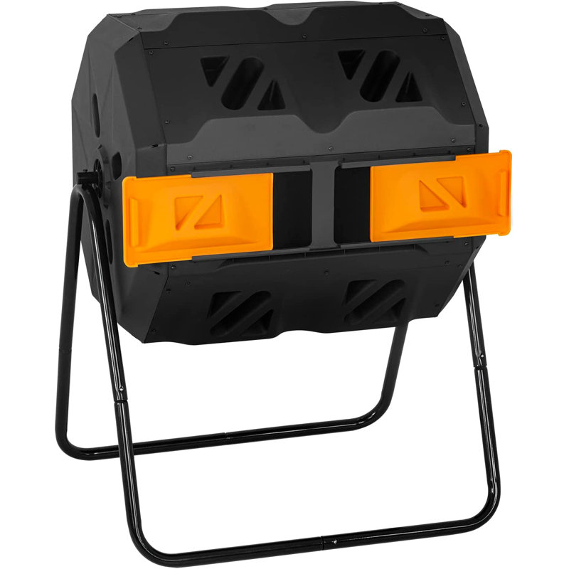 43 gallons Composteur en plastique / métal, Orange