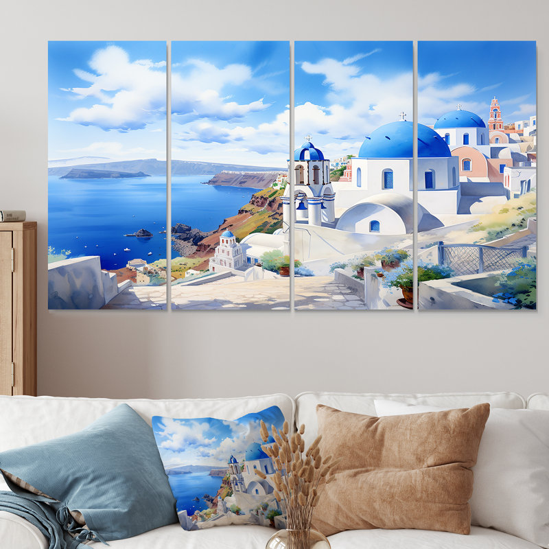 Santorini, Grèce, bord de mer, village sérénité II - Grèce, 4 pièces, H 32 po x l 64 po