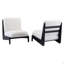 Chaise d'appoint Scott Living Moda blanche avec structure en bois massif noir, ensemble de 2-149214421