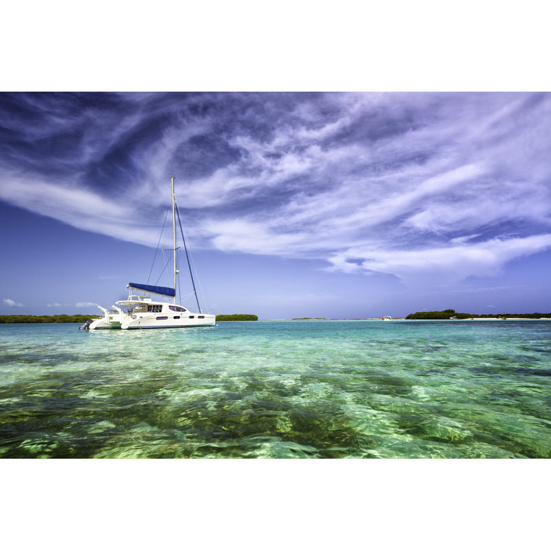 Luxury Catamaran Yacht - Wrapped Canvas Print, 81cm H x 122cm W