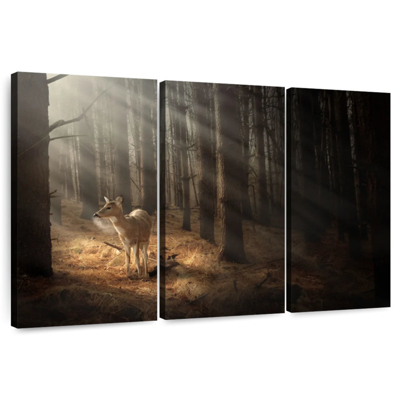 Cerf de forêt, H 24 po x l 38 po
