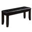 Bench With Black Cushioned Seat For Long-Term Use Compact And Storage Organizing Spaces