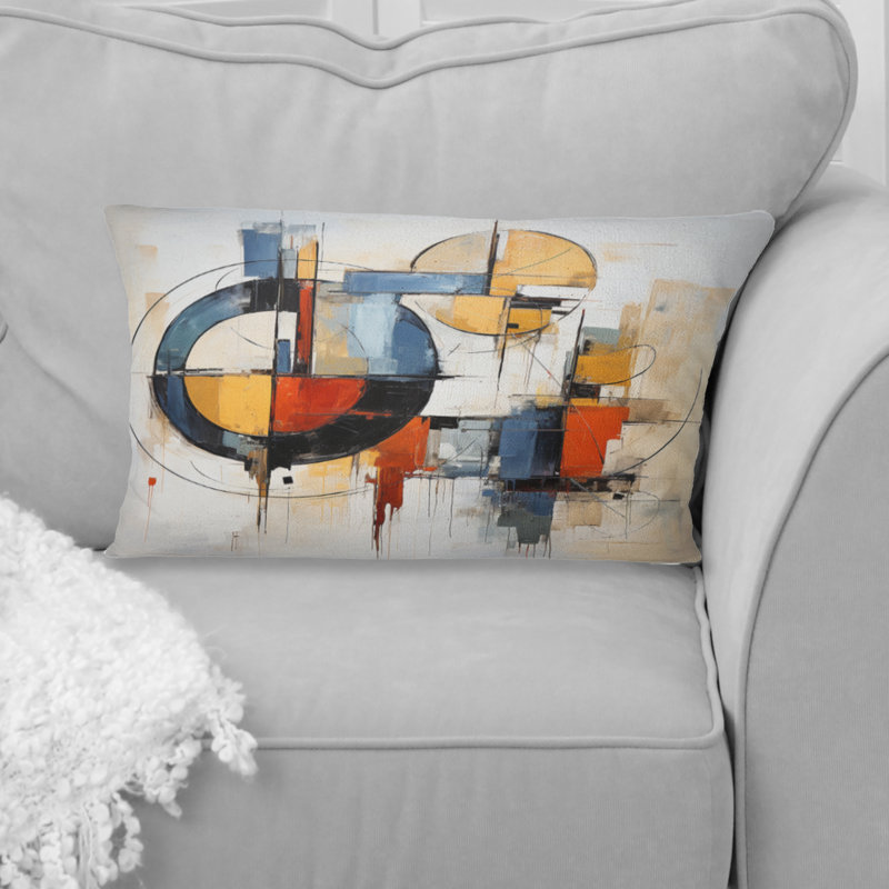 Coussin décoratif coloré Mid Century Abstract Fusion I - Abstract Midcentury