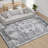 Washable Rugs for Living Room Bedroom Area Rug Boho Vintage Oriental Floral Print Rug Stain Resistant Carpet for Kitchen Laundry Non-Slip Low Pile Floor Carpet Indoor Soft Floor Mat Home Hallway Long Rug Office Apartment Decor-896329340