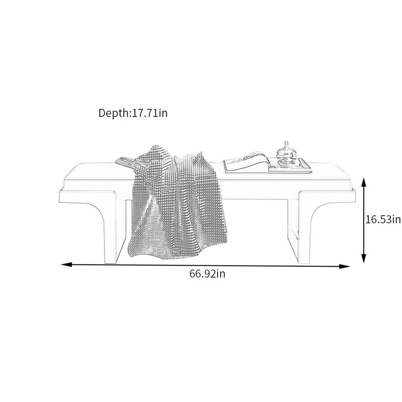 Banc rembourré en cuir G Urbani, H 16,53 po x l 66,92 po x P 17,71 po