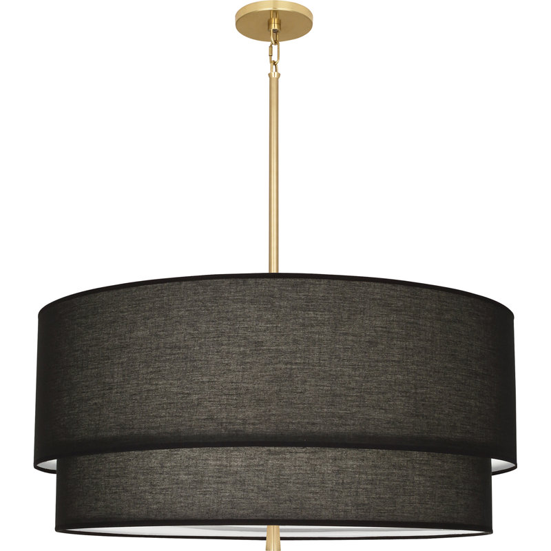 Decker 3 - Light Chandelier, Modern Brass, Raven Black