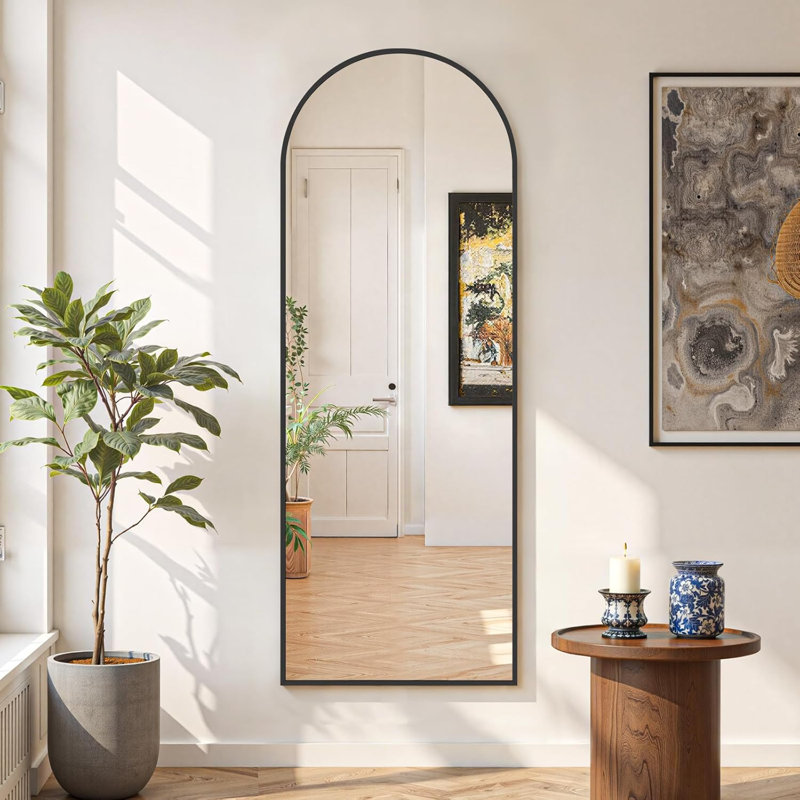 Miroir pleine longueur Masrur, Noir, 65 po x 24 po