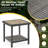 Patio Square 19.5"Lx 19.5"W Wicker Side Table