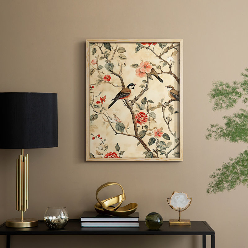 WM MORRIS Series LV Framed Print - Solid Wood, 21" H x 17" W