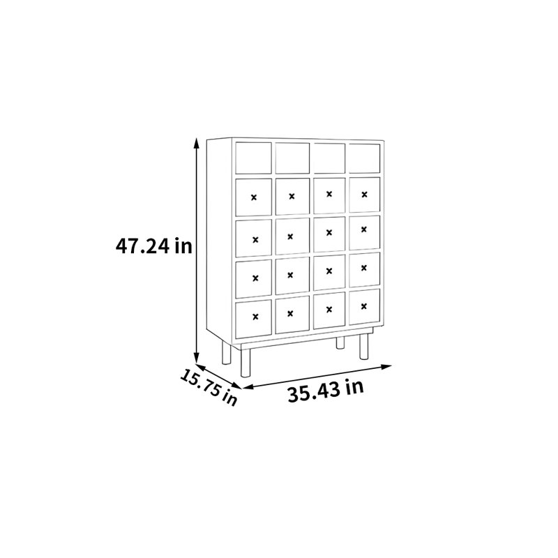Armoire de rangement sur pied de style français