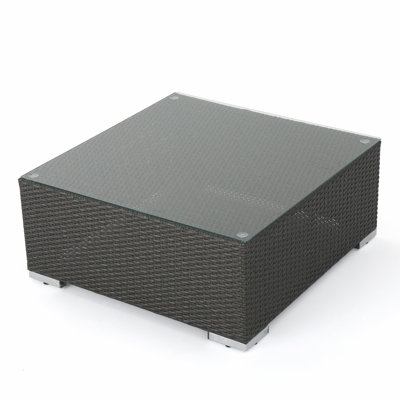 Patio Table W/Glass Kd(Mbrn +Alu)
