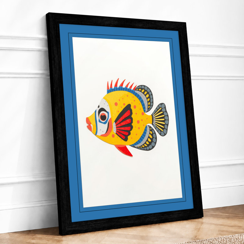 Fish Portrait Tropical - Print, A2 - 59.4 x 42.0 cm, Black