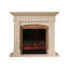 Beige Manufactured Wood Freestanding Fireplace