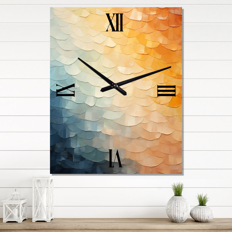 Cithlaly - Horloge murale arc-en-ciel surdimensionnée, Moyen