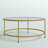 Berzan Glass Living Room Coffee Table with Round Metal Frame-1942114549