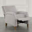 York Modern Transitional Linen Upholstered Recliner Accent Chair with Nailhead Trim - Sand-51368739