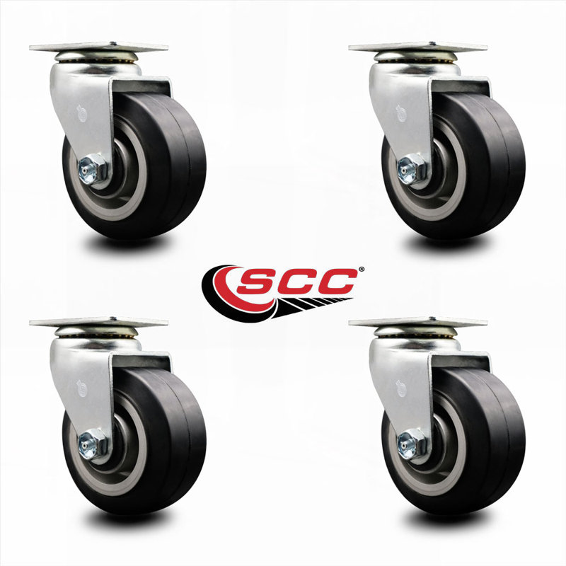 Rubber on Aluminum Caster