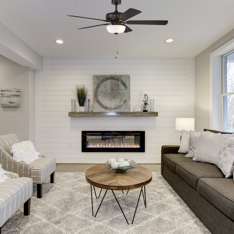 Kendleton 52'' Ceiling Fan with Light Kit, Matte Black