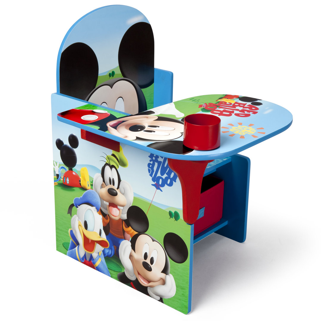 Mickey Kids Study 21.5" W Writing Desk and Chair set Delta Children