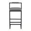Confortable tabourets de bar rembourrés en cuir de polyuréthane avec dossier et repose-pieds, ensemble de 2 pour cuisines et bars modernes-328749449