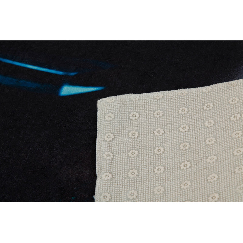 Tapis tissé élégant (4 x 6 pi), 100% polyester, d'une hauteur de poils de 0,4 po | Antibactérien, antidérapant sous la surface | Lavable à la machine, impression numérique 3D | Parfait pour le salon, la chambre à coucher et la décoration intérieure