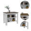 Îlot de cuisine à 3 tablettes Rockaway-998612012-998612434