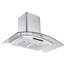 Ancona GCL636 36" Wall Mount Glass Canopy Range Hood with Night Light in Stainless Steel